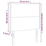 vidaXL Tête de lit à LED Gris clair 90x5x118/128 cm Velours