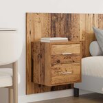 vidaXL Tête de lit avec armoire 3 Pièces Bois Ancien Bois d'ingénierie