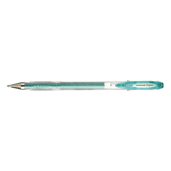 Roller encre gel Signo UM120SP pointe large 1mm Vert Pailleté UNI-BALL