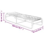 vidaXL Chaises longues lot de 2 avec table Textilène et aluminium