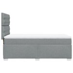 vidaXL Sommier à lattes de lit avec matelas Gris clair 100x200cm Tissu