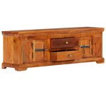 vidaXL Meuble TV 119x30x40 cm Bois d'acacia massif