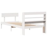 vidaXL Cadre de lit sans matelas blanc 75x190 cm bois de pin massif