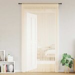 vidaXL Rideau en fils 2 Pièces 100 x 250 cm Crème