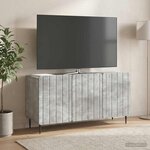 vidaXL Meuble TV 99 x 34 5 x 52 cm Gris béton Bois d'ingénierie