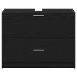 vidaXL meuble sous lavabo Chêne Noir 78x37x59 cm Bois d'ingénierie