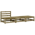 vidaXL Canapé de jardin sans accoudoirs avec coussins et repose-pieds