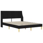 vidaXL Cadre de lit avec matelas Noir 120 x 190 cm Polyester