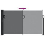vidaXL Auvent latéral rétractable noir 120x600 cm
