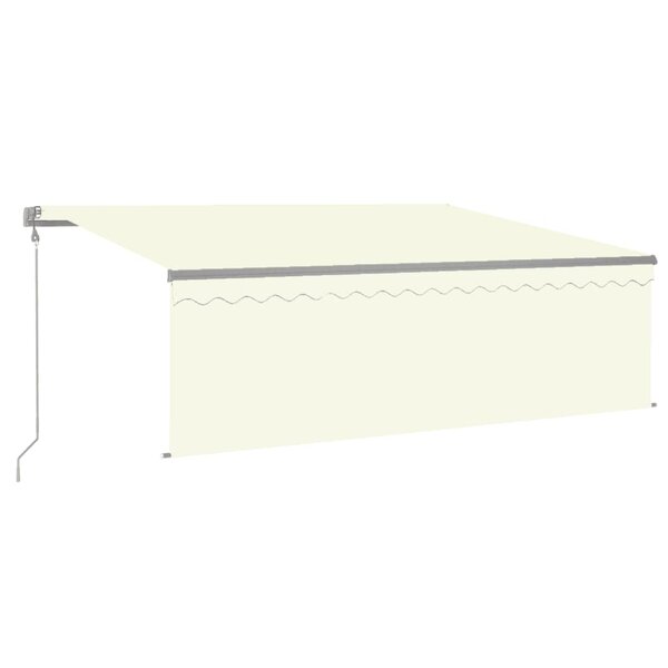 vidaXL Auvent automatique rétractable avec store 4x3 m Crème