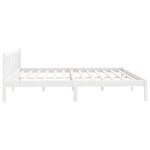 vidaXL Cadre de lit sans matelas blanc bois massif