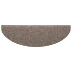 vidaXL Tapis d'escalier autocollants 20 pièces 65 x 21 x 4 cm Beige Demi-rond Grand