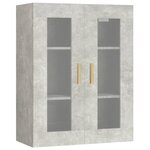 vidaXL Armoire murale suspendue Gris béton 69 5x34x90 cm