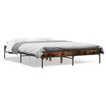 vidaXL Cadre de lit sans matelas chêne fumé 120x190 cm