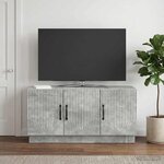 vidaXL Meuble TV Gris béton 99 x 34 5 x 47 cm Bois d'ingénierie
