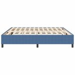 vidaXL Lit à ressorts Bleu 200 x 200 cm Tissu en velours côtelé