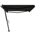 Vidaxl auvent manuel rétractable sur pied 500x350 cm anthracite