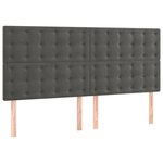 vidaXL Sommier à lattes de lit et matelas Gris foncé 180x200cm Velours