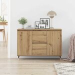 vidaXL Buffet chêne artisanal 101.5 x 35 x 70 cm Bois d'ingénierie