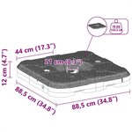 vidaXL Ensemble de base pour parapluie 2 Pièces Noir 88.5 x 88.5 x 12 cm