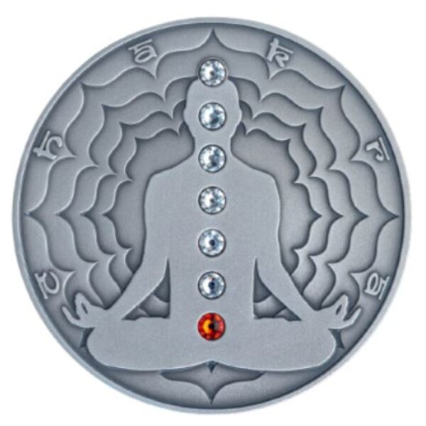 MULADHARA Chakra 2 Once Argent Monnaie 2000 Francs Cameroon 2021