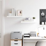 vidaXL Étagère murale flottante 2 Pièces Blanc brillant 60x23 5x3 8cm MDF