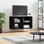 vidaXL Meuble TV noir 69 5 x 30 x 50 cm bois d'ingénierie