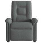 vidaXL Fauteuil inclinable électrique Gris foncé Tissu