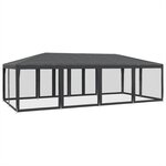 vidaXL Tente de fête avec 12 parois latérales maille anthracite 8x4 m