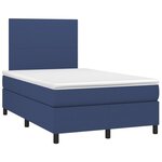 vidaXL Sommier à lattes de lit avec matelas Bleu 120x200 cm Tissu