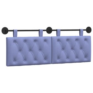 vidaXL Tête de lit suspendue Bleu denim Tissu