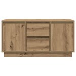 vidaXL Meuble TV avec éclairages LED chêne artisanal 100x41x50 cm