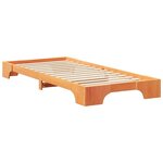 vidaXL Cadre de lit surélevé avec stockage Marron bois