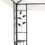 vidaXL Belvédère à double toit blanc 6x3 m acier