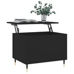 vidaXL Table basse Noir 60x44 5x45 cm Bois d'ingénierie