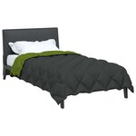 vidaXL Duvet d'hiver Vert et Anthracite 200 x 140 cm Microfibre