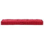 vidaXL Coussins de plancher de palette 2 Pièces Coton Bordeaux