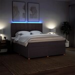 vidaXL Sommier à lattes de lit avec matelas Marron foncé 180x200 cm