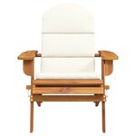 vidaXL Chaise de jardin Adirondack avec coussins bois massif d'acacia