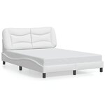 vidaXL Cadre de lit sans matelas Hvar blanc 120x200 cm similicuir