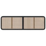 vidaXL Tête de lit avec tête de lit Noir 180 x 55 x 3 cm Rotin