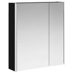 vidaXL Armoire Miroir de Salle de Bain Chêne noir 63 5 x 15 5 x 70 cm