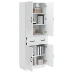 vidaXL Ensemble de Meubles 2 Pièces Blanc brillant Bois d'ingénierie