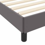 vidaXL Lit avec matelas Gris 90 x 200 cm Faux cuir