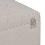 Banc banquette avec compartiment de rangement 105 cm velours gris 02_0010879