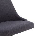 Vidaxl chaises pivotantes à manger lot de 2 gris foncé tissu