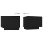 vidaXL Meuble TV avec lumières LED Noir 180x35x40 cm