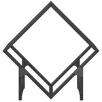 vidaXL Portant de bois chauffage noir 50x25x50 cm