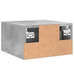 vidaXL Tables de chevet murales 2 Pièces gris béton 35x35x20 cm