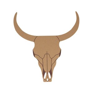 Forme en bois Silhouette Buffle 25x23 6x0 5 cm